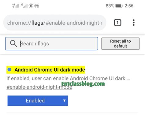 enable dark mode  chrome browser  android
