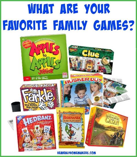 favorite family games heavenly homemakers