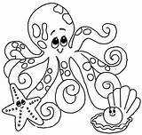 Octopus Coloringpagesfortoddlers Starfish sketch template