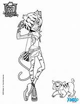 Monster High Toralei Para Coloring Coloriage Colorear Pages Dibujo Drawings Stripe Color Visit Montre sketch template