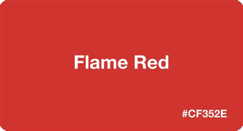 flame red hex code cfe
