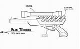 Thunder Gun Template Coloring sketch template