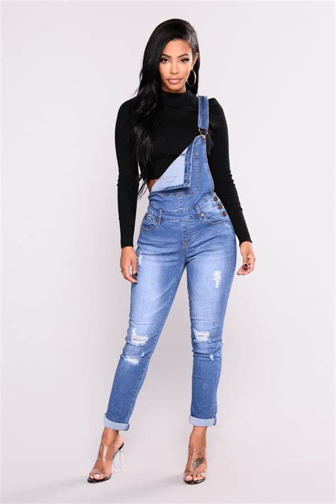 spring summer ripped hole denim jumpsuits women sexy long overalls
