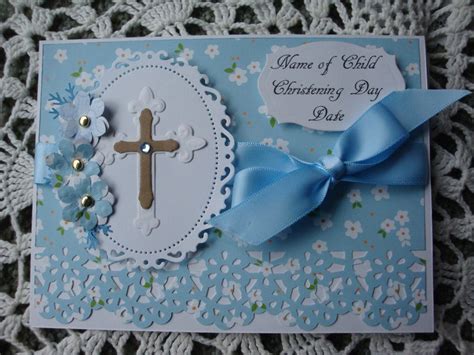 personalized christening card baptism card  baby boy christening