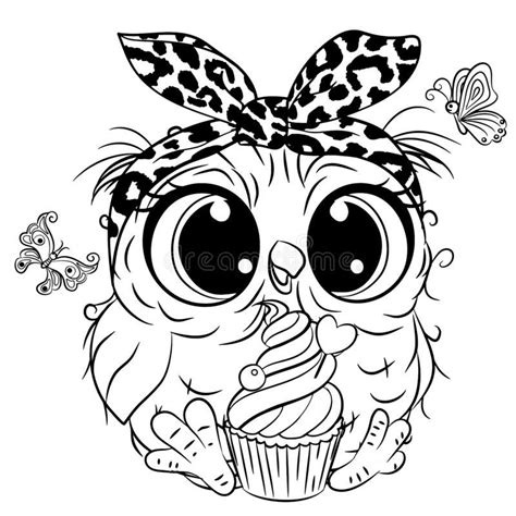 owl coloring page digital stamp digi fashion hat bird etsy artofit