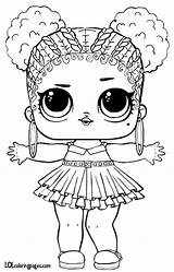 Lol Coloring Pages Glitter Series Queen Lotta Dolls sketch template