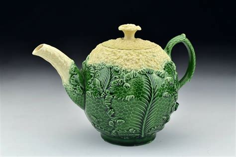 century staffordshire pottery cauliflower ware teapot  ins wide located  usa