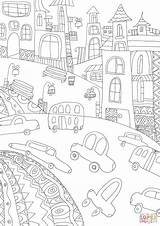 Coloring Streets Pages Printable Drawing sketch template