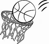 Basketball Coloring Pages Hoop Drawing Print Printable Goal Drawings Kids Color Basket Ball Sheets Pdf Curry Draw Basketballs Sports Playing sketch template