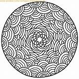 Mandala Ausmalbilder Mandalas Erwachsene Obst Muster Circulares Kleeblatt Färbung Malebøger sketch template
