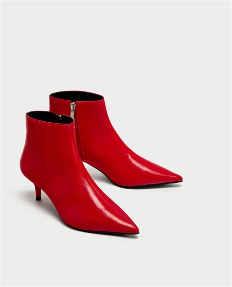 shoes red ankle boots mama  heels