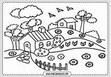 Paisaje Casita Pintar Rincondibujos sketch template