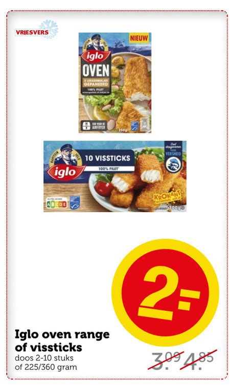 iglo vissticks visschnitzel folder aanbieding bij coop details