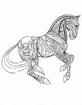 Mandalas Caballos Horses Pferde Zentangle Malvorlagen Visto Gemerkt sketch template