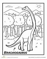 Brachiosaurus Dinosaur sketch template