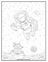 Astronaut Weltraum Malvorlage sketch template