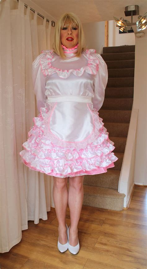pvc sissy maid lockable dress dressers cdtv tailor  long skirt telegraph
