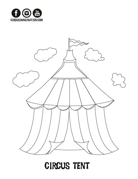 circus tent coloring pages  getdrawings