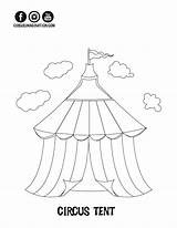 Circus Tent Coloring Pages Drawing Getdrawings sketch template
