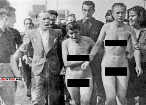 ww2 collaborators stripped naked