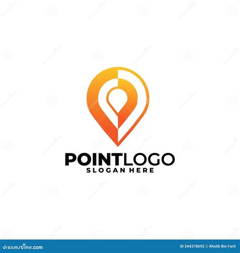 point logo icon vector isolated stock vector illustration  arrow locator