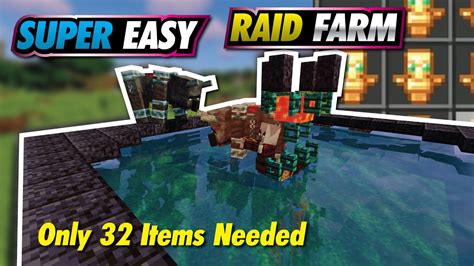 minecraft raid farm  hit easy fast build youtube
