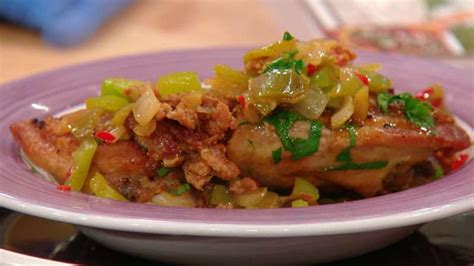 skillet chicken with hot and sweet peppers rachael ray show