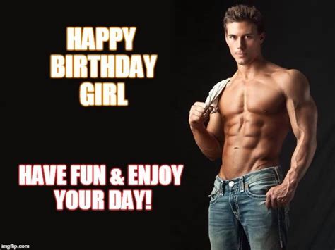 Birthday Wish For A Girl Or Woman On Photo With Sexy Guy