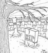 Graveyard Drawings Spooky Tattoo Pencil Drawn Tattoos Drawing Sketch Coloring Halloween Pages Graveyards Sketches Bing Choose Board Color Moziru sketch template