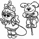 Piggy Muppet Babies sketch template