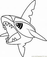 Sharpedo Coloringpages101 Pokémon sketch template
