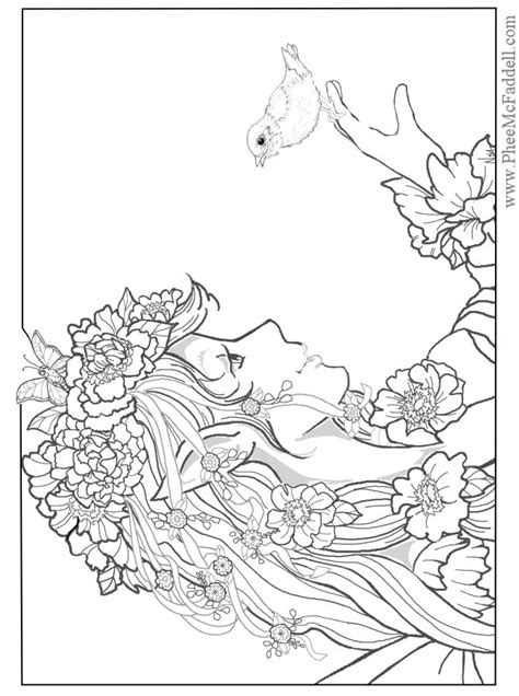 fairy coloring pages  adults designs fairy mermaid blog