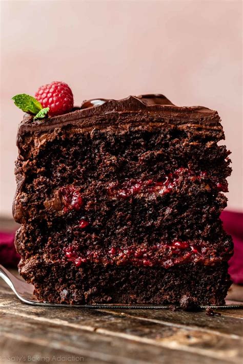 chocolate raspberry cake sallys baking habit  wordpress