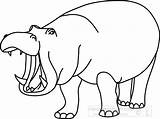 Outline Mouth Hippopotamus Open Clipart Animals Members Available Transparent Join Now Large sketch template