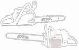 Chainsaw sketch template