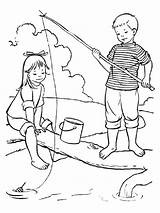 Fishing Coloring sketch template