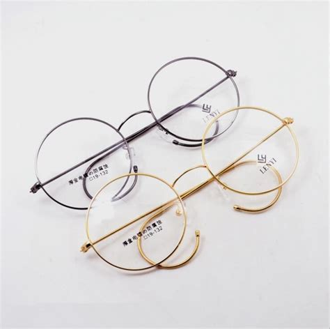 48mm vintage round antique wire rim metal eyeglass frames gold gunmetal