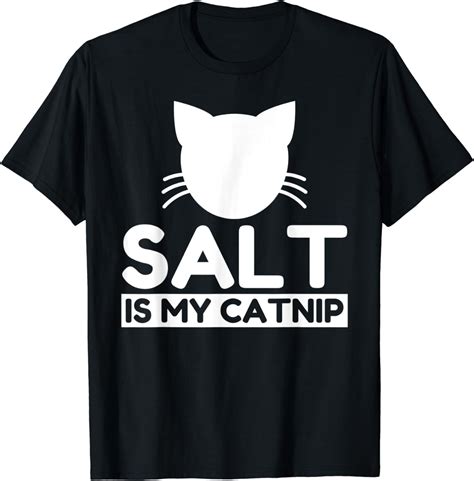 Salt Lover Funny Cute Cat Ts T Shirt Clothing Shoes