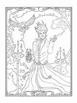 Coloring Pages Tarot Card Magician Mage Adult Printable Getcolorings Getdrawings sketch template