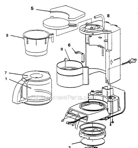 bunn coffee maker parts diagram bunn vps parts list  diagram  lighted switch
