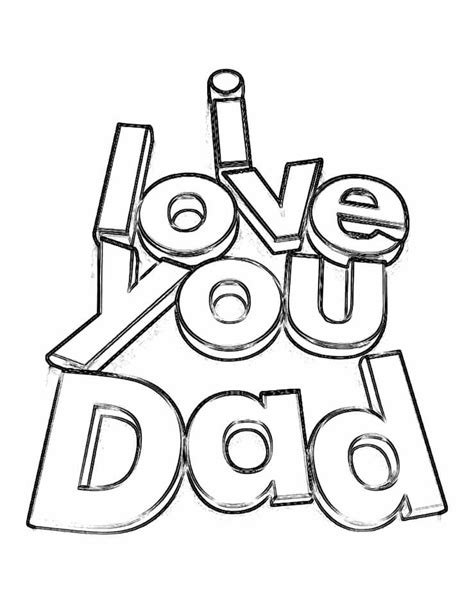 dad  kids coloring pages