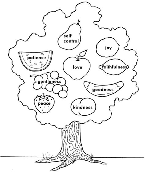 fruit tree   spirit coloring sheet