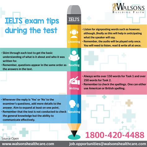 ielts exam tips   test walsons healthcare