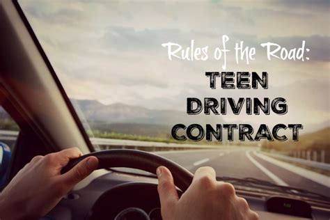 rules of the road teenage driving contract