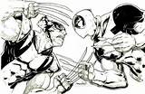 Deadpool Wolverine Colouring Colorare Emmshin Coloring sketch template