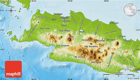 physical map  west java