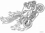 Coloring Motorcycle Pages Bikes Printable Dirt Template sketch template