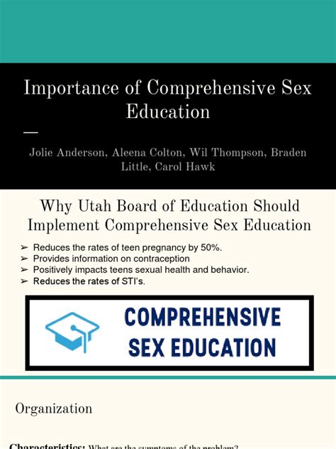 importance of comprehensive sex education powerpoint sex