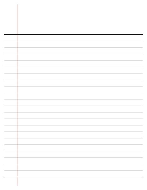 printable lined paper template narrow ruled