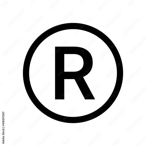 registered trademark logo icon copyright mark symbol icon stock vector